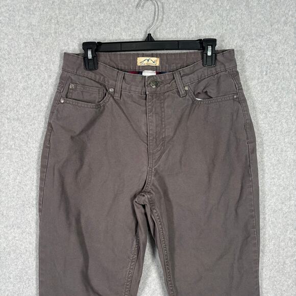 Blue Mountain Pant Womens 10 Flannel Lined Insulated Thermal Warm Red Soft 31x28 - Picture 2 of 13